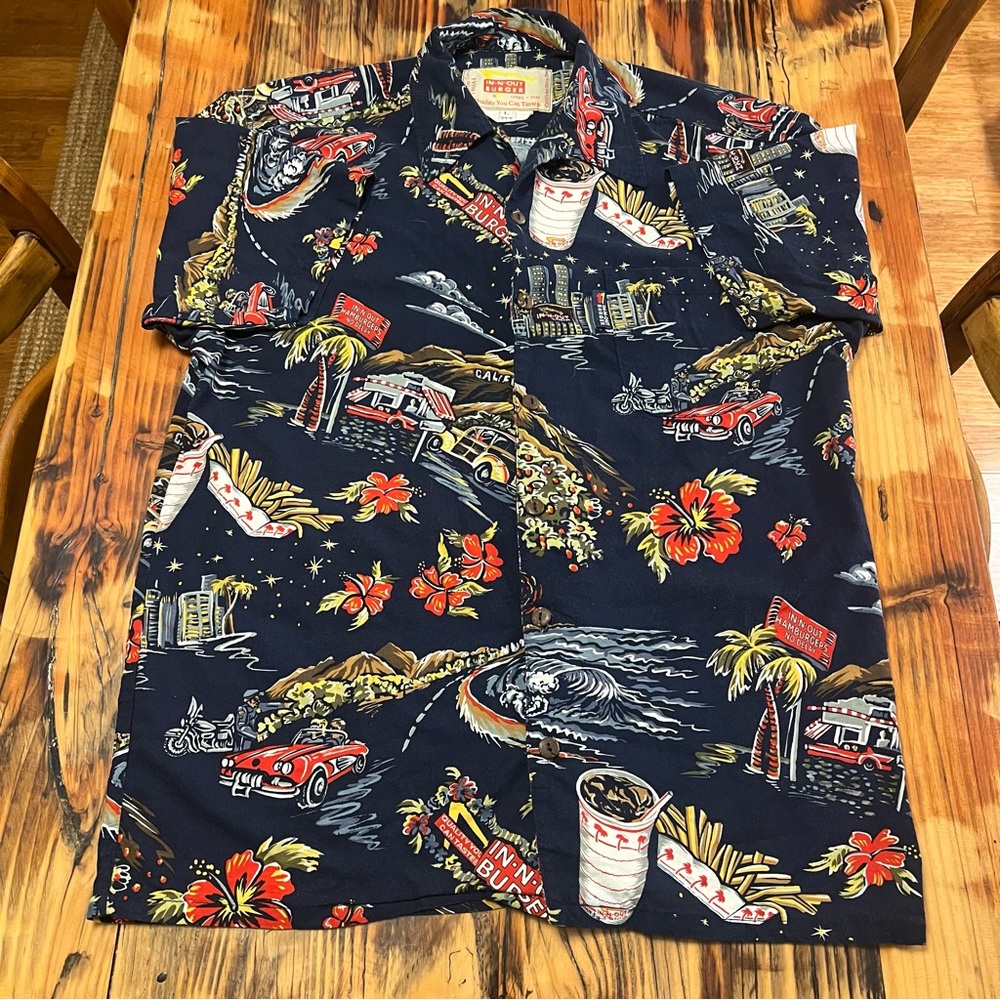 In & Out Burger Aloha shirt. Size Large
